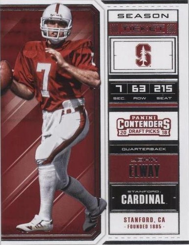 2018 Panini Contenders Draft Picks John Elway #53