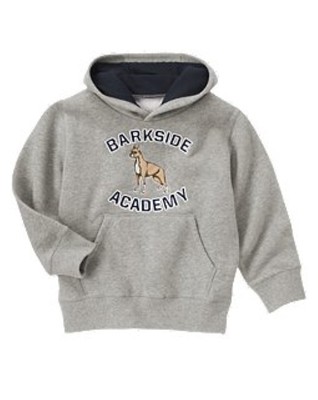 NWT Gymboree Dog Barkside Academy Пуловер с капюшоном Толстовка для маленьких мальчиков XS 3 4