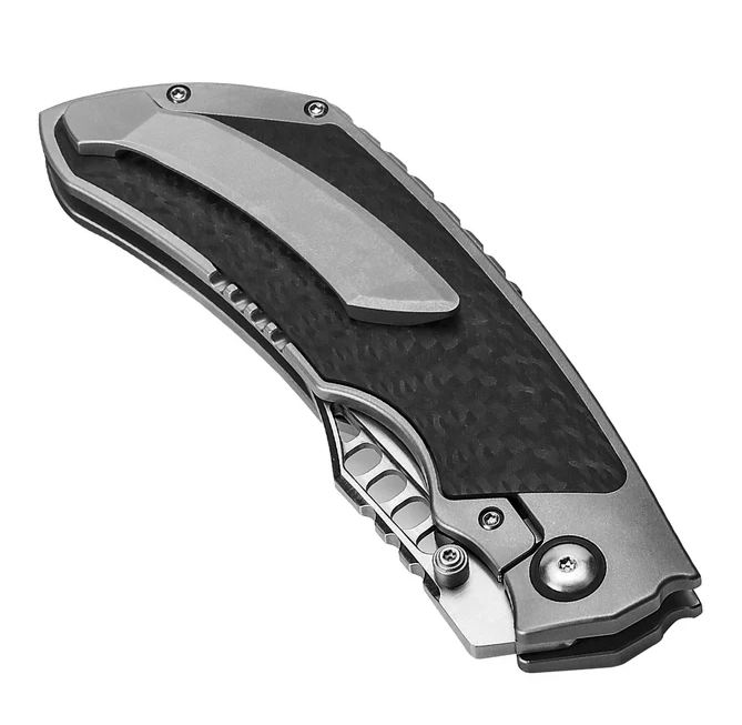 Kizer Huntsmen Folding Knife S35VN Blade Titanium+Carbon Fiber Handle Ki4642A1