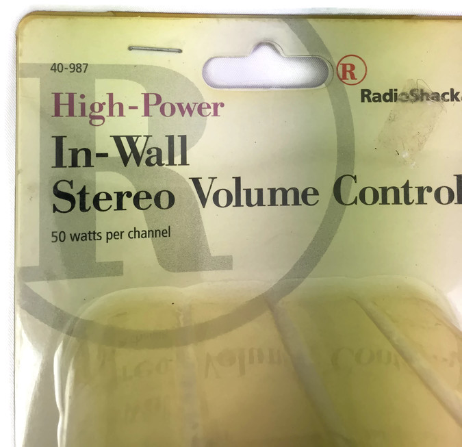 Radio Shack High-Power In-Wall White Stereo Volume Control 50W RMS 40-987