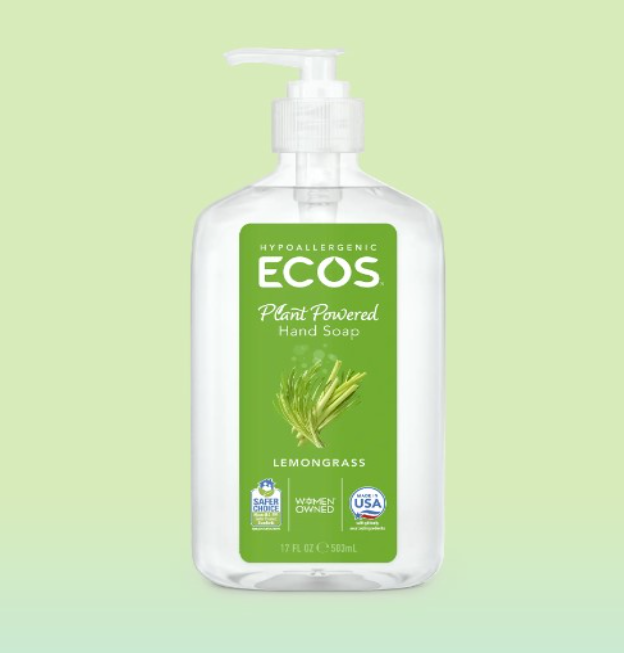 ECOS Hypoallergenic Hand Soap, Lemongrass, 17 Oz