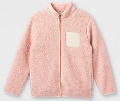 Cat & Jack - Girl's Sherpa Jacket - Blush Color - Choose Size