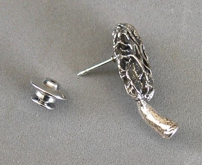 Sterling Silver Morel Mushroom Pin Medium Small Morels Hand Crafted