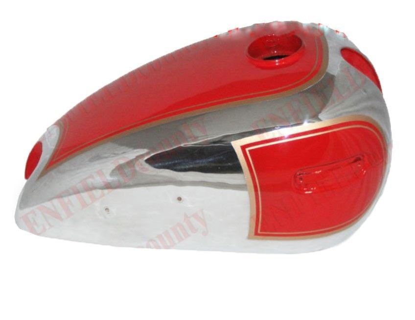 Vintage Ariel 500cc Red Painted Chrome Plated Petrol Gas Fuel Tank 