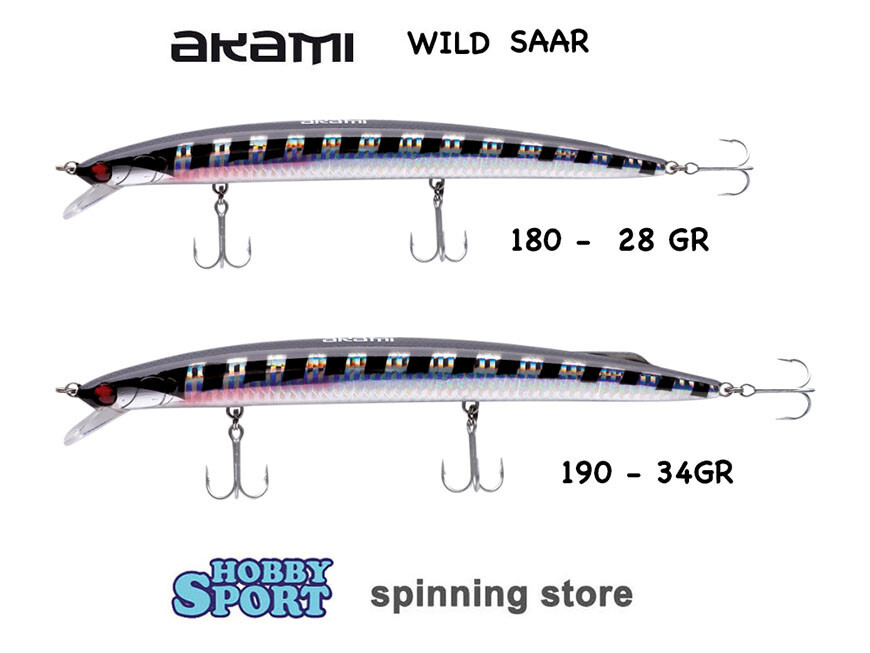 AKAMI WILD 180 LONG JERK 28 GR COL SAAR BARRACUDA COD  538704 SPINNING MARE