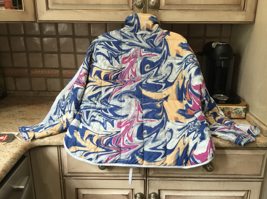 

Складная куртка-пуховик с принтом Free People Movement Pippa Синий Розовый Тан  NWT, Blue pink tan, Printed Pippa Packable Puffer Air Combo