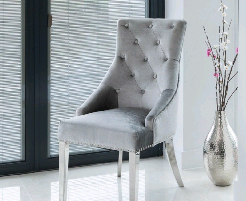 Brand new luxury plush velvet and crushed velvet dining chairs | in