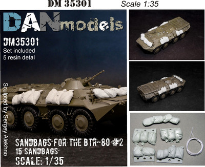 Dan Models 35301 - 1/35 Sandbags for the BTR-80   15 Sandbags Scale New in Box