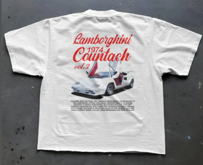 Lamborghini Countach - 1974 Print Original Art Car Shirt Poster Type Design