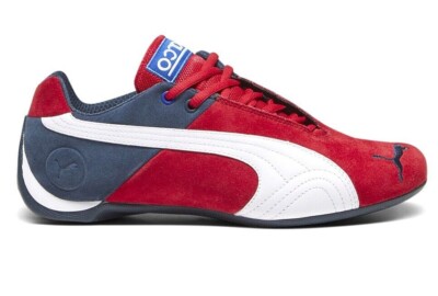 PUMA FUTURE OG SPARCO LACE UP RED WHITE BLUE MOTORSPORT RACING DRIVING SHOES