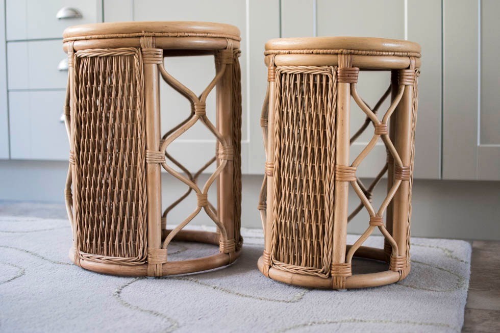 Wicker drum tables (2) in Amble, Northumberland Gumtree