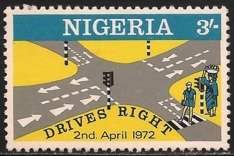 Nigeria #283 (A75) VF MNH - 1972 3sh Intersection with Lights and Pedestrians