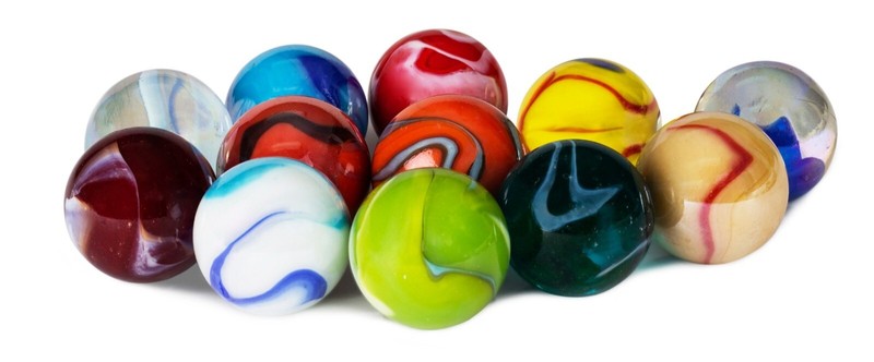 Set of 12 - Glass Shooter Marbles - Size 1