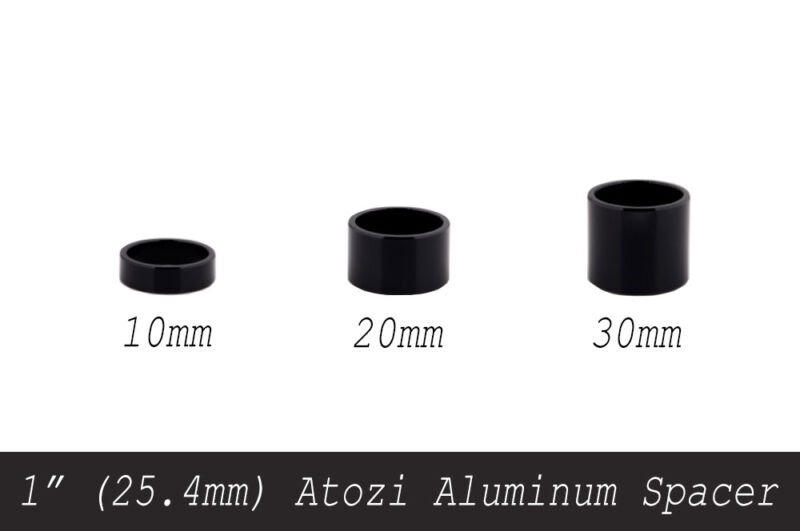 1" (25.4mm) Atozi Aluminum Bike Headset Stem Spacer Kit 10mm 20mm and 30mm 
