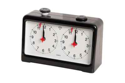 Diamond Quartz Analog Chess Clock - BLACK