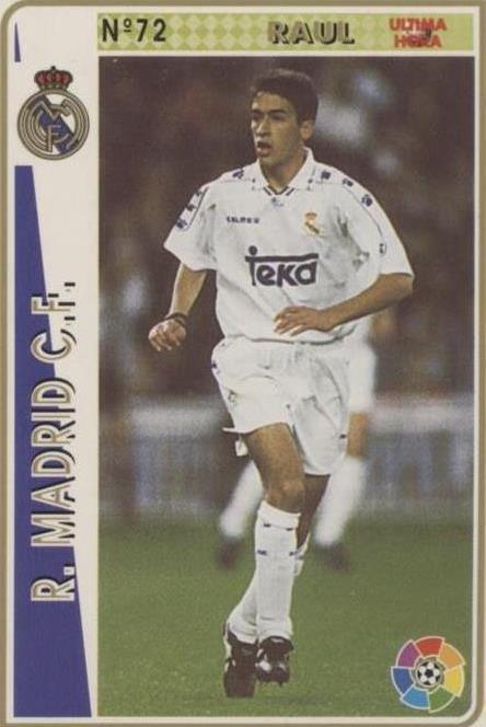 1994-95 Mundicromo Las Fichas de la Liga Ultima Hora Raul #72 PSA 6 Rookie RC