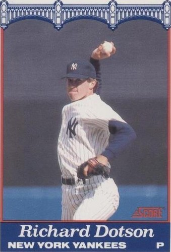 1989 Score NatWest Banks New York Yankees - Richard Dotson #23
