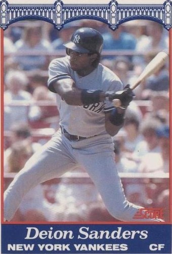 1989 Score NatWest Banks New York Yankees - Deion Sanders #22