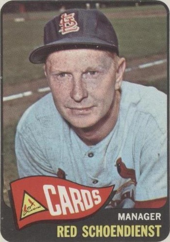 1965 Topps #556 Red Schoendienst Cardinals MANAGER HOF 4.5 - VG