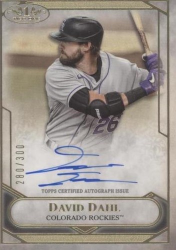 2021 Topps Tier One - David Dahl #T1TA-DD