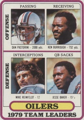 1980 Topps Dan Pastorini Jesse Baker Ken Burrough #432