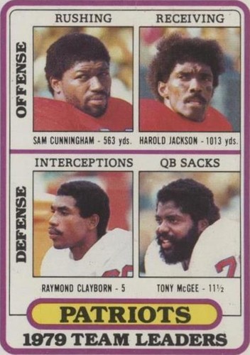 1980 Topps Harold Jackson Raymond Clayborn Sam Cunningham #188