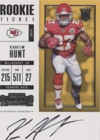 2017 Panini Contenders Kareem Hunt #317