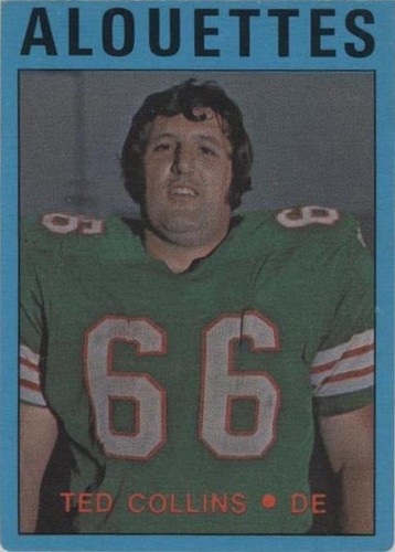 1972 O-Pee-Chee Canadian Football League Ted Collins #16