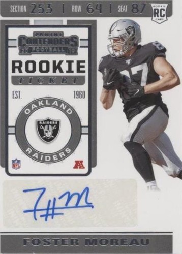 2019 Panini Contenders Foster Moreau #181