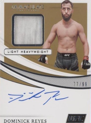 2021 Panini Immaculate Collection UFC - Dominick Reyes #MA-DRY