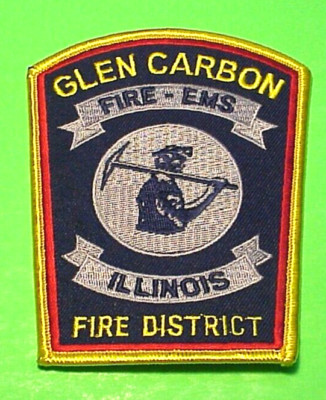 GLEN CARBON  ILLINOIS  FIRE / EMS  IL 4 1/2''  FIRE DEPT  PATCH  FREE SHIPPING!!!