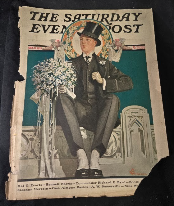 april 21st, 1928 SATURDAY EVENING POST MAGAZINE cover only