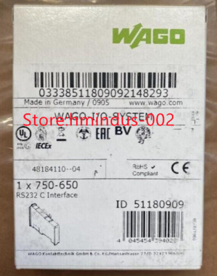 1 PCS 750-650 RS232 C Interface Module WAGO New In Box Brand