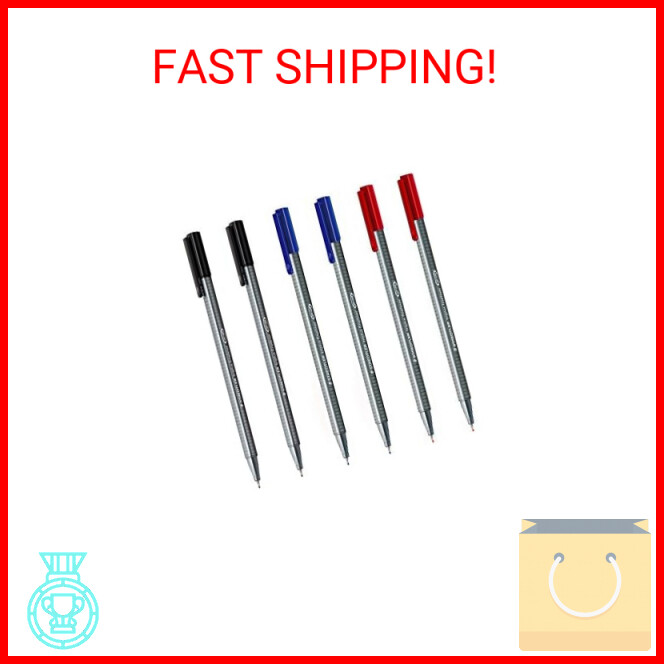 Staedtler Triplus Fineliner 0.3mm - Pack of Six (2 Black & 2