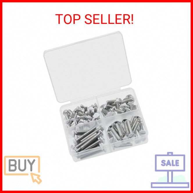 Screws, 100 Pcs White Outlet Screws 6-32 Thread Light Electr