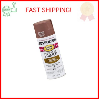 Rust-Oleum 7769830 Stops Rust Spray Paint, 12-Ounce, Flat Rusty Metal Primer