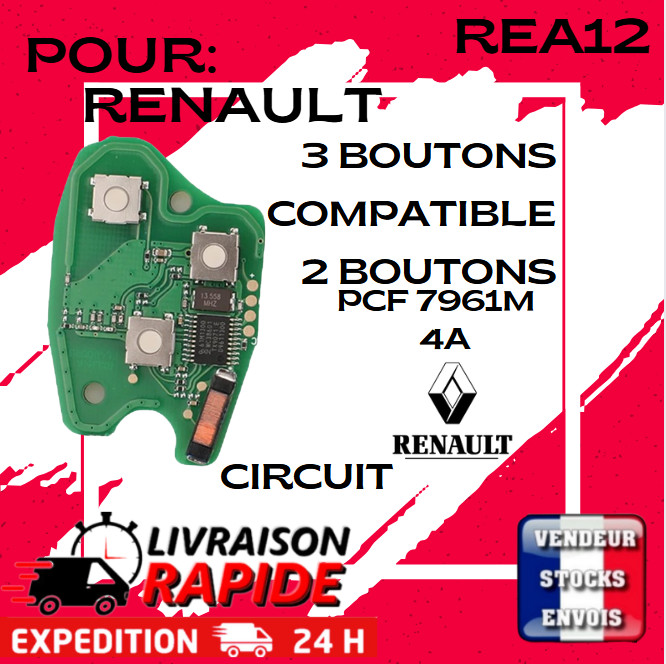 Circuit Carte ImprimÃ© Renault Pcf7961m 4a 3 Bts Compatible 2bts