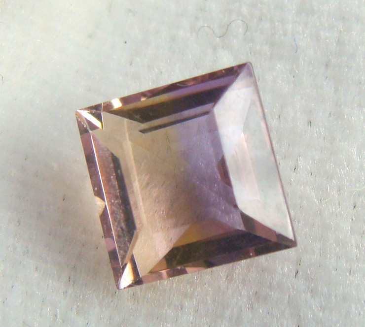 Bi-Color Ametrine 8mm Square Cut All Natural Old Stock