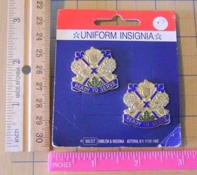 Army 87th Reserve SPT CMD Pin Set Vintage DUI Unit Crest insignia G-23 on card