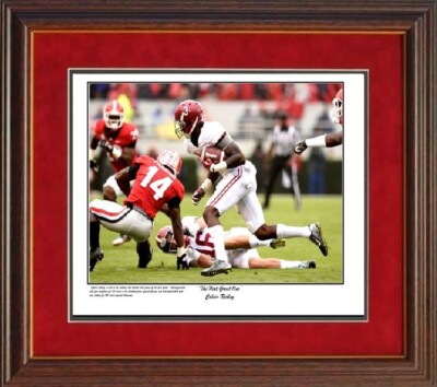 ALABAMA FOOTBALL VS GEORGA THE NEXT GREAT ONE RIDLEY FRAMED MINI PRINT RIGGINS