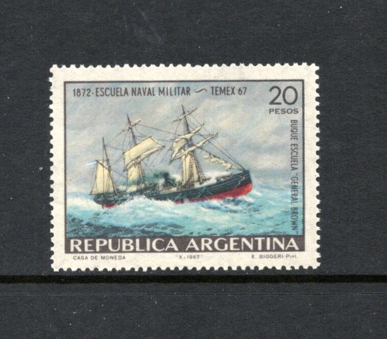 R6383 Argentine 1967 Militaire Naval ÉCole - EntraîNement Bateau 1v. Mnh