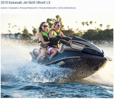 2018 Kawasaki Ultra LX Ebony/Metallic Phantom Silver