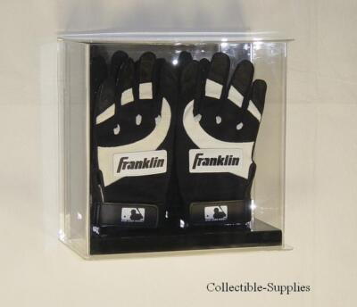 BASEBALL DOUBLE 2 BATTING GLOVE WALL MOUNT DISPLAY CASE