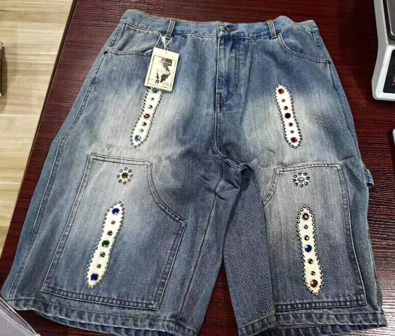 Kapital 14oz Denim Short Pants Studs Remake Indigo blue 3 Kapital 14oz Denim Short Pants Studs Remake Indigo blue 3