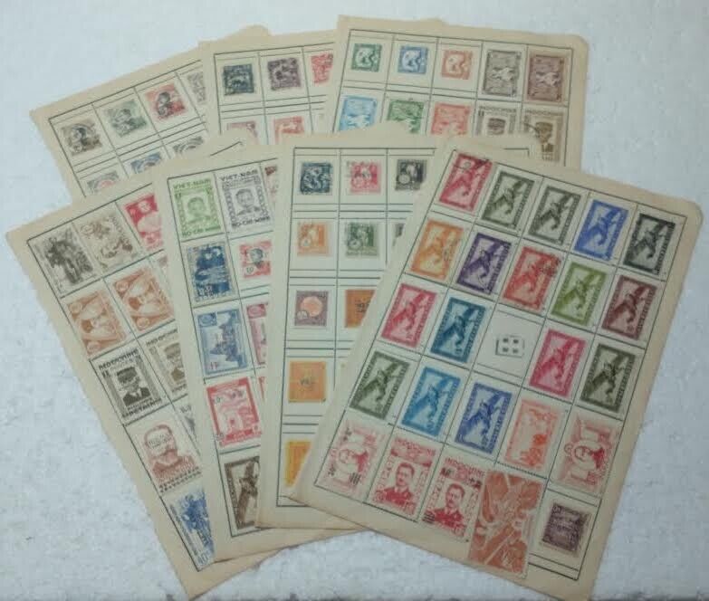 LotVFI 174 STAMPS Pre Vietnam War/French Indo China Hinged VF/NM some overprints