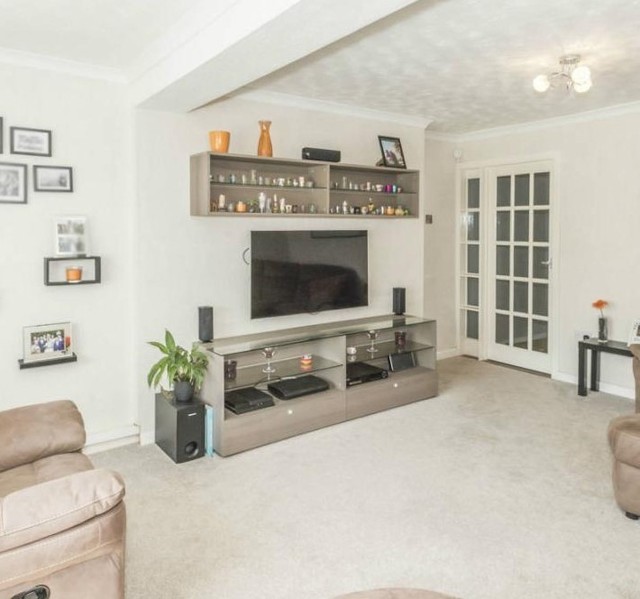 3 Piece Living Room Furniture Display Cabinet Floating And