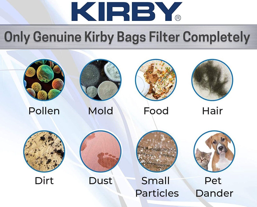 6 Universal HEPA Cloth Bags for Kirby Vacuum F Style Avalir Sentria