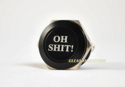 BLACK 19MM NITROUS OXIDE NOS Billet Momentary activation Push Button NX oh 