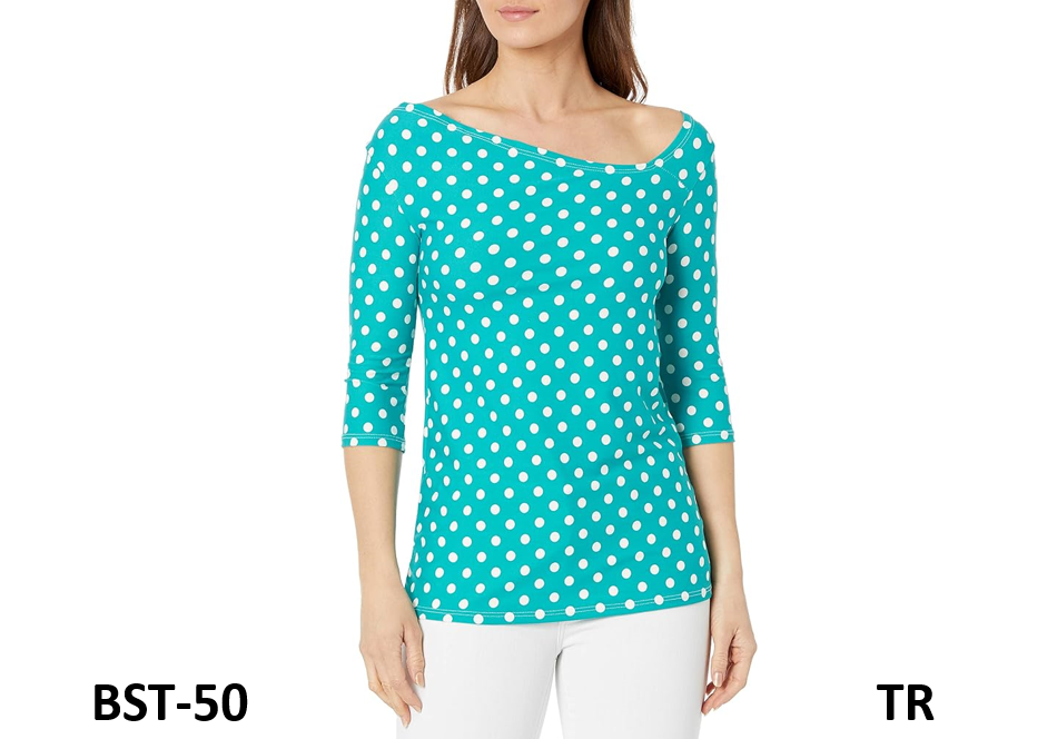 Star Vixen Women's Petite Elbow Sleeve Top Blouse, Light Blue, PS, Small