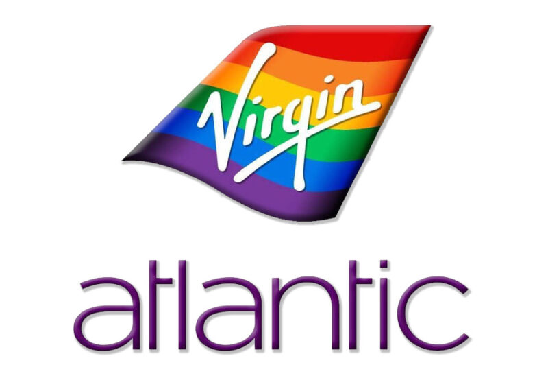 Virgin Atlantic Rainbow Logo Handmade 3.25"x2.25" Fridge Magnet (LM14161)